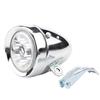 6 LED Vintage Bicycle Bike Front Light Headlight Flashlight Headlamp With Bracket Silver