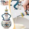 Olive Oil Dispenser Embossed Ceramic Oil Vinegar Bottle 700ml Ceramic Bottle Condiment Storage R8P1