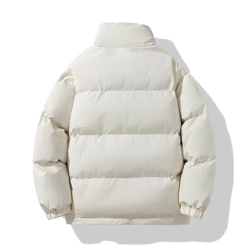 Winter Men Padded Coat Male Casual Loose Jacket Hong Kong Style Couple's Thick Parkas Man Stand Collar Windproof Outerwear