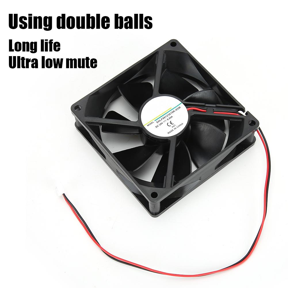 Fan 24V 0.20A 9cm Double Balls Cooling Fan for Frequency Converter Electric Welding Machine
