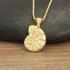 Nidin Trendy Shell/Sword/Starfish Design Pendant Necklace For Women Copper Micro Inlaid Zircon Minimalist Fashion Jewelry Gifts