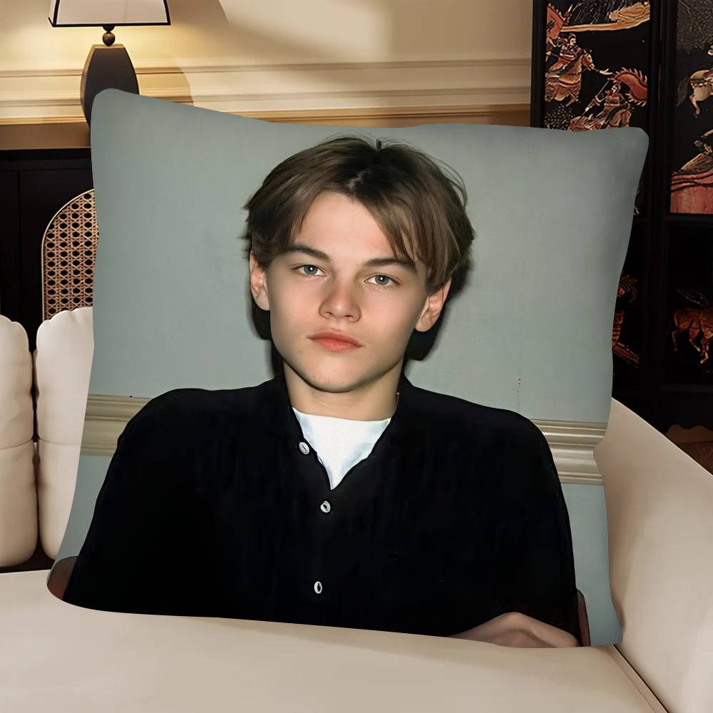 Actor LLeonardo DiCaprio Pillow Case Fashion Square Pillowcase Bedroom Sofa Room Ins Decoration Leisure