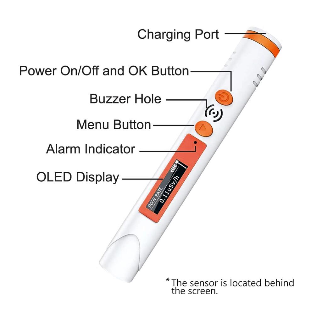 Luocute Radiation Geiger Personal Portable Handheld Digital EMF Detector Meter Detector, Counter, Dosimeter, Beta, Gamma, X-Ray Monitor, Tester,