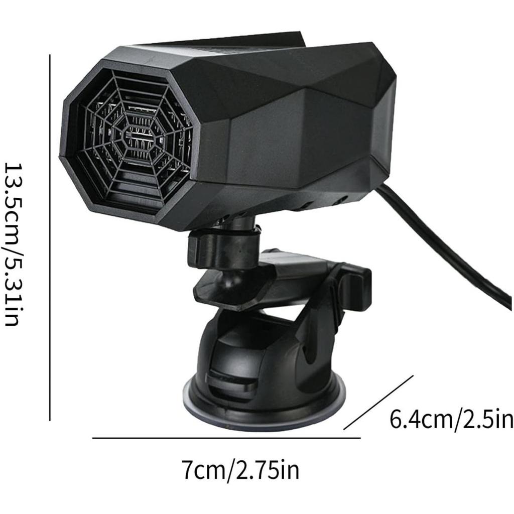 Автомобильный обогреватель 12 В 150 Вт портативный обогреватель ветрового стекла 2 в 1 быстрый вентилятор обогрева ветрового стекла автомобиля с присоской