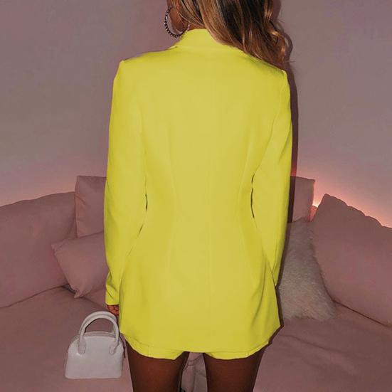 Офисный женский пиджак, однотонный универсальный осенне-зимний прямой костюм с лацканами, куртка