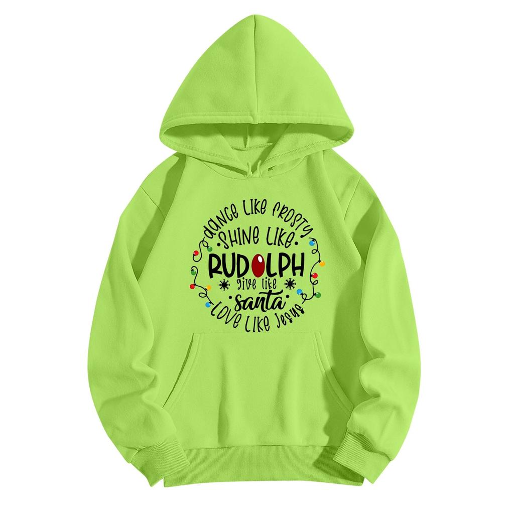 Женская однотонная толстовка с капюшоном и длинным рукавом с принтом