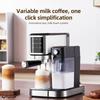 Electric Coffee Machine with Automatic Milk Frothing System 1350W 20Bar Mini Coffee Maker with