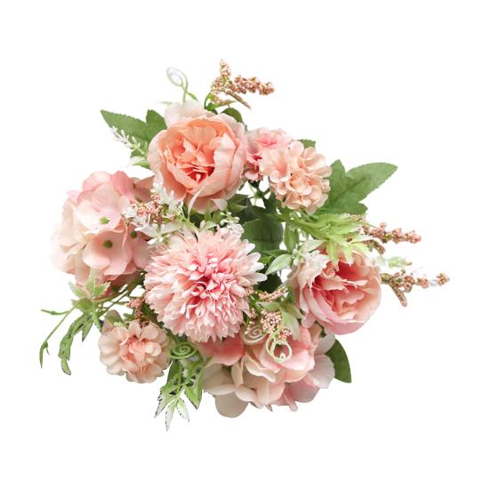 Искусственный пион, неувядающий, винтажный, на длинном стебле, реквизит для фото, гортензия, искусственное растение