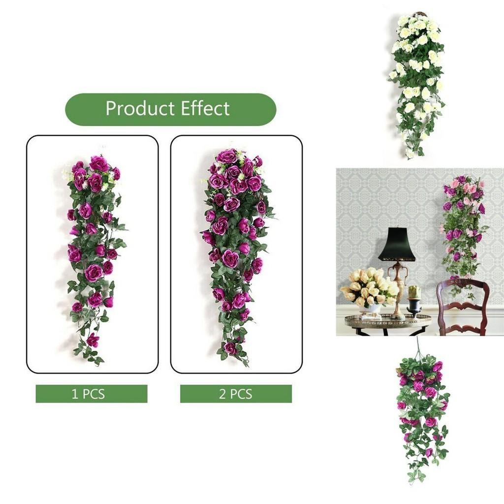 Luxurious 90cm Fake Silk Rose Vine Featuring Realistic Leaves Perfect For Festive Decor