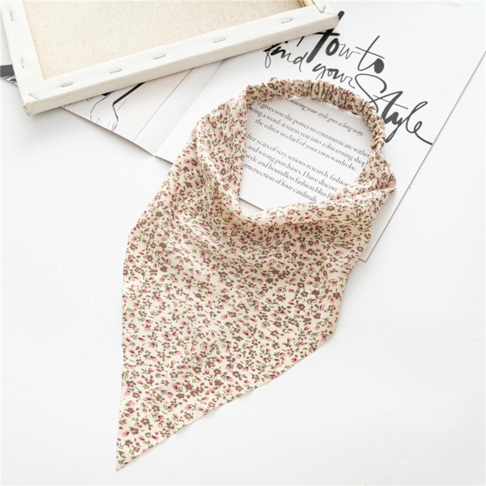Floral Print Cloth Women Floral Turban Hair Accessories Triangle Hair Headband Elastic Headband