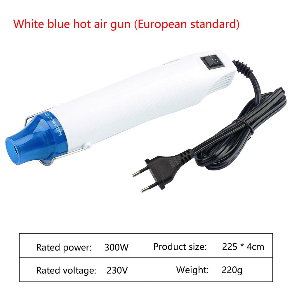 300 Вт термофен с горячим воздухом, электрический вентилятор, мини-набор инструментов для самостоятельной термоусадочной трубки, пайки, пластиковой резиновой печати