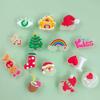 7pcs Festive Luminous Christmas Shoe Charms for Clogs & Sandals Durable PVC Cartoon Santa Decorations DIY Access Holiday Gift
