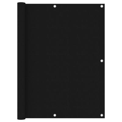 vidaXL Balkon-Sichtschutz Schwarz 120x500 Cm Oxford-Gewebe