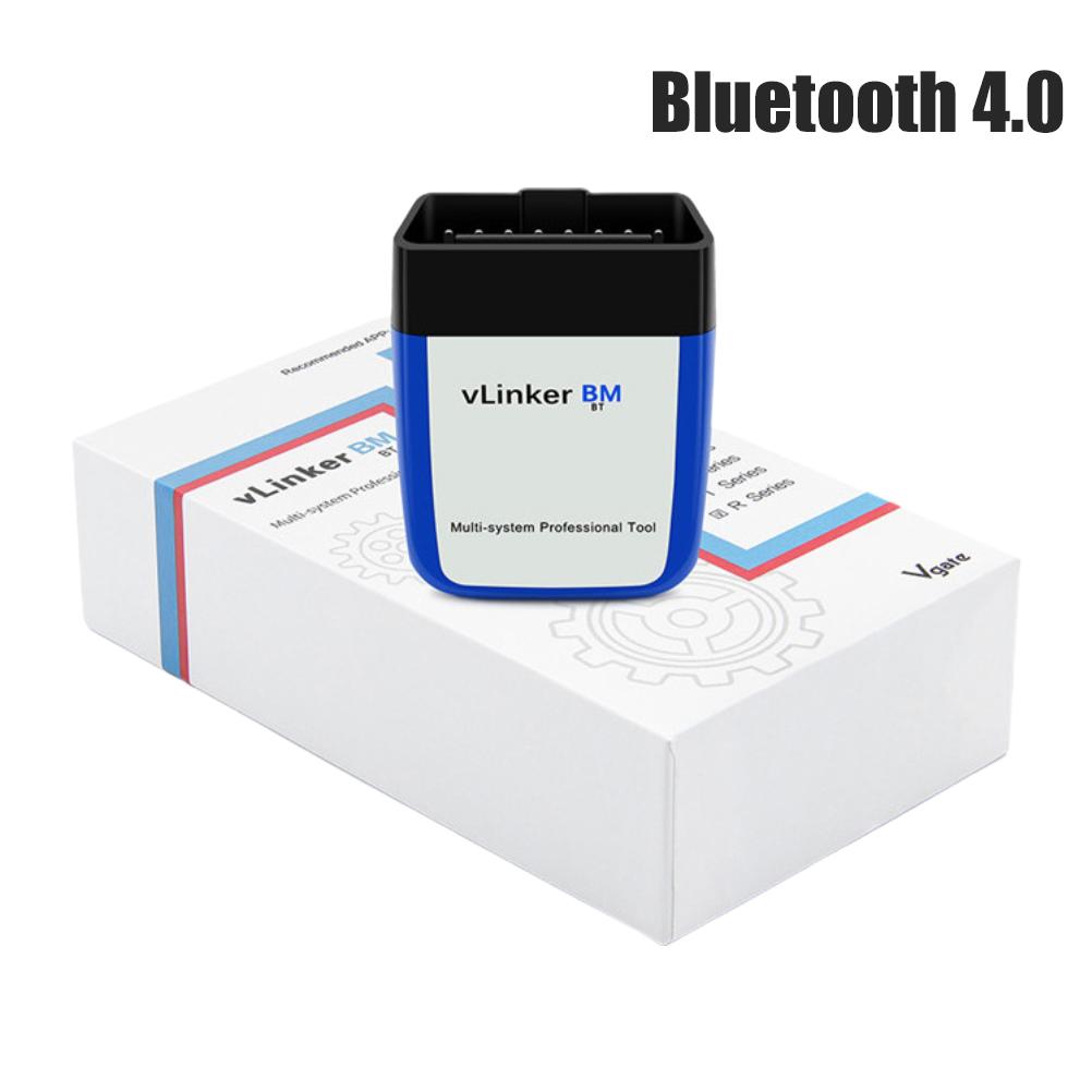 Vgate Vlinker BM + OBD2 V2.2 Bluetooth Dual Mode 4.0 диагностический автомобильный детектор неисправностей