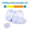 Baby Crib Mosquito Net with Zipper Door Foldable Portable Summer Children Tent for Newborn Infant High Density Grids