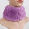 Зимний женский вязаный пушистый шарф из натурального меха кролика Рекс, натуральная мягкая повязка на голову из меха кролика Рекс, теплые шарфы из 100% натурального меха для девочек