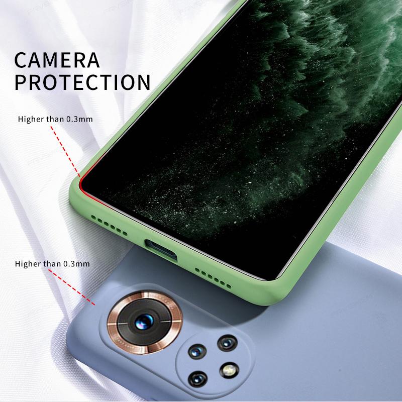 Мягкий жидкий силиконовый чехол для телефона HUAWEI HONOR 50/50 Lite 50Lite/50 Pro с ощущением детской кожи