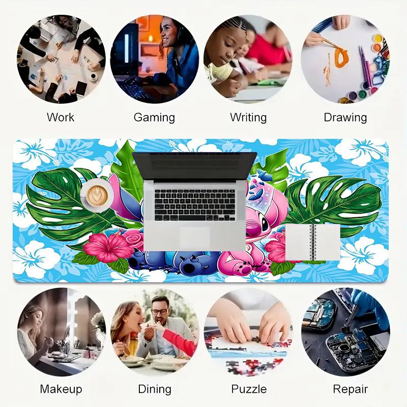 Lilo Stitch Xl Gaming Mouse Pad Nonslip Rubber Base Stitched Edge Waterproof Desk Mat For Pc Laptop Gamer Office Computer Accessories C9292