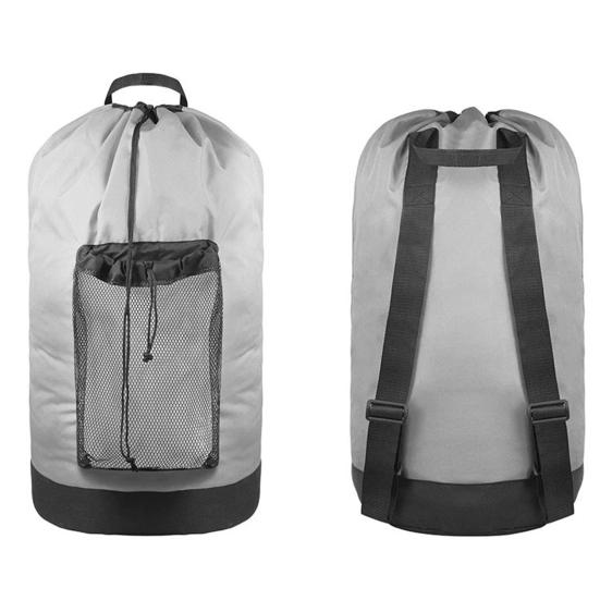 1 Set Storage Backpack with Handle Drawstring Closure Adjustable Strap Mesh Pocket