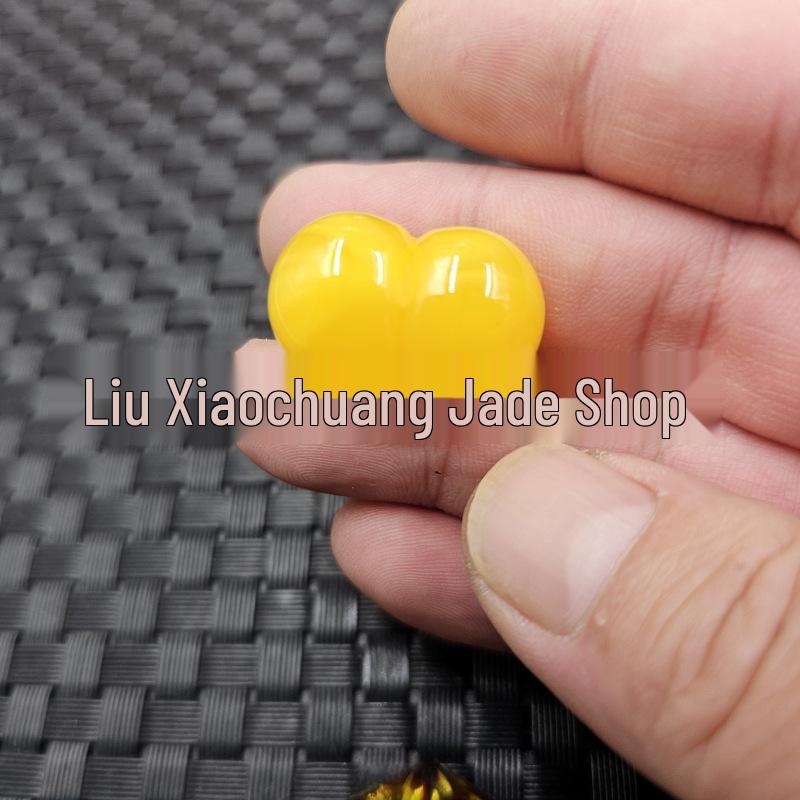 Amber Yellow Beeswax Beads: Heart Bracelet, Necklace, Prayer Jewelry Accessories