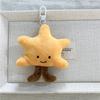 Cute Five-Pointed Star Heart Plush Toy Doll Bag Pendant Keychain Fluffy Soft Stuffed Keyring Birthday Gift