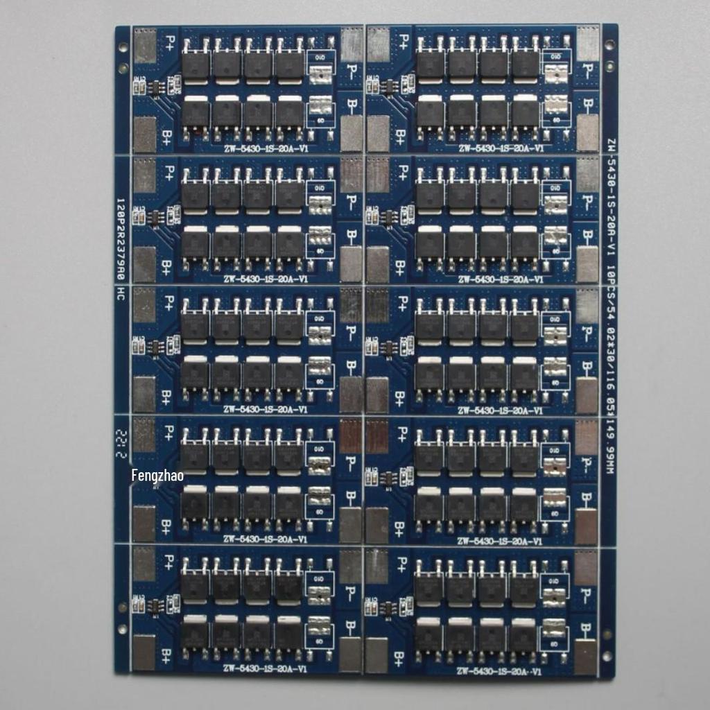3.7V 18650 Single-String Lithium Battery Protection Board, 20A Discharge, Outdoor Energy Storage Control