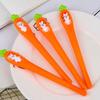 Милые гелевые ручки в форме кролика и морковки, гладкое письмо, мультяшные чернильные ручки для заметок и школы, забавные ручки-животные, новинка для подростков и офиса
