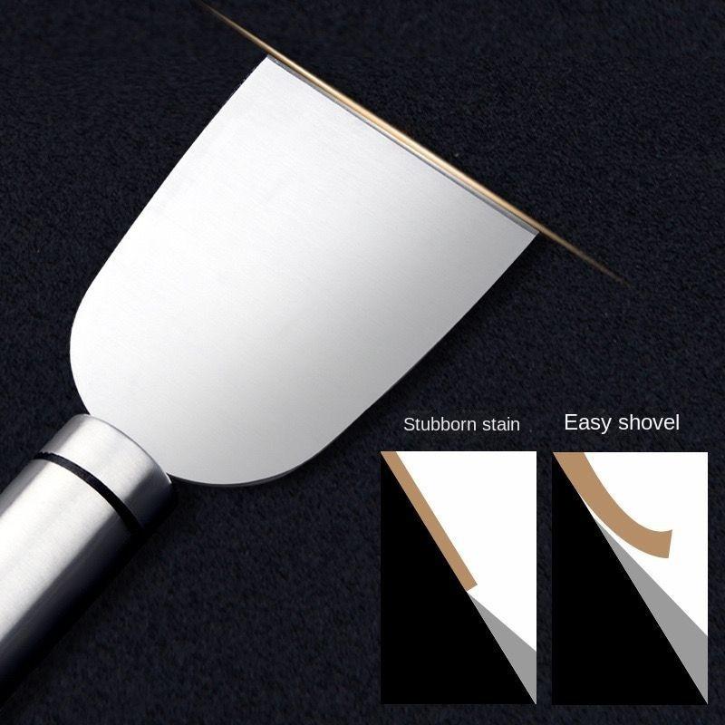 1pc  Multi-function decontamination scraper stainless steel kitchen spatula stove floor tile cleaning scraper wall floor stains