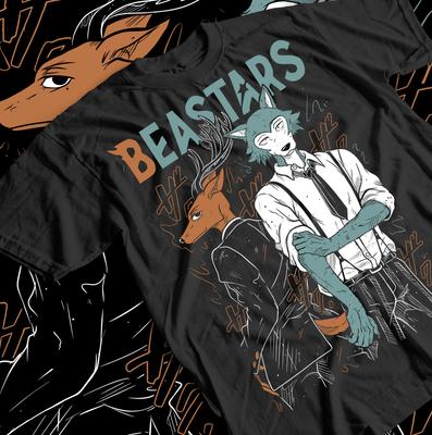 Подарочная футболка в японском стиле аниме - Beastars Легоши Футболка Beastars всех размеров