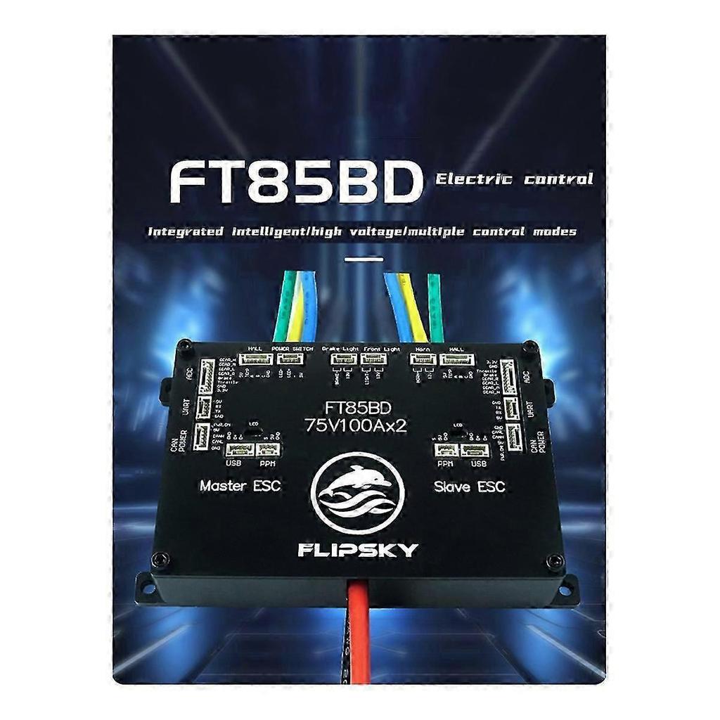 FLIPSKY FT85BD Двухколесный привод со встроенным переключателем 84В Драйвер может быть подключен к стоп-сигналам, Ho less
