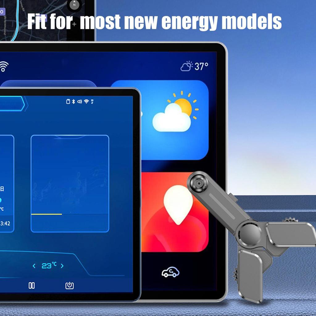 Для Tesla Model Y / Tesla Model 3 Крепление для поворотного экрана консоли приборной панели Держатель шарнира экрана Регулировка в четырех направлениях Вращающийся