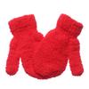 Winter Boys Girls Lovely Soft Warm Baby Candy Color Coral Plush Mittens Full Fingers Kids Gloves