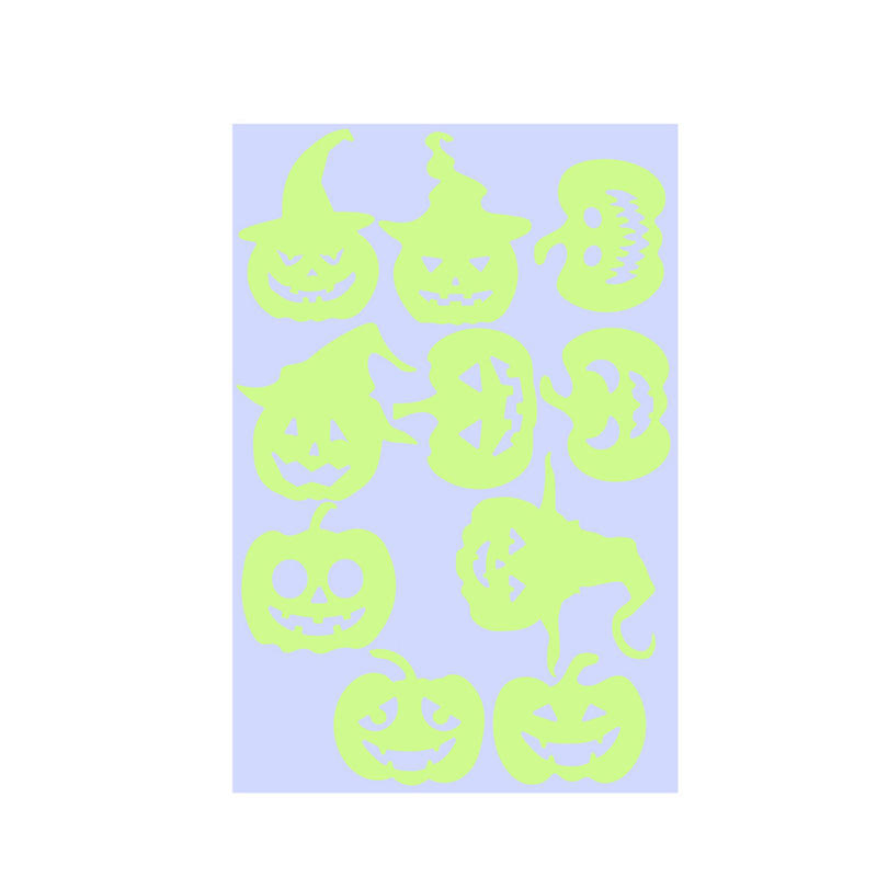 Funny Bat Fluorescence Wall Decal Cartoon PVC Halloween Luminous Stickers Waterproof Cute Night Glow Bat Decal Cartoon