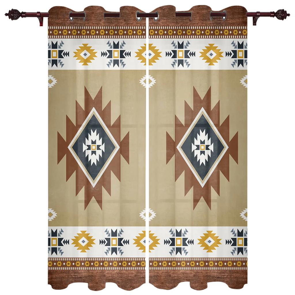 Бохо Племенной Тотем Оконные Шторы Современный Европейский Стиль Шторы для Спальни Гостиной Жалюзи Оконный Фон Шторы 2 Панели