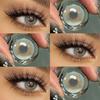 FERSHLADY Colored Contact Lenses 2pcs 14.0mm Yearly, 40% Water, Natural Iris Design, Soft & Breathable, Comfortable for Daily Makeup
