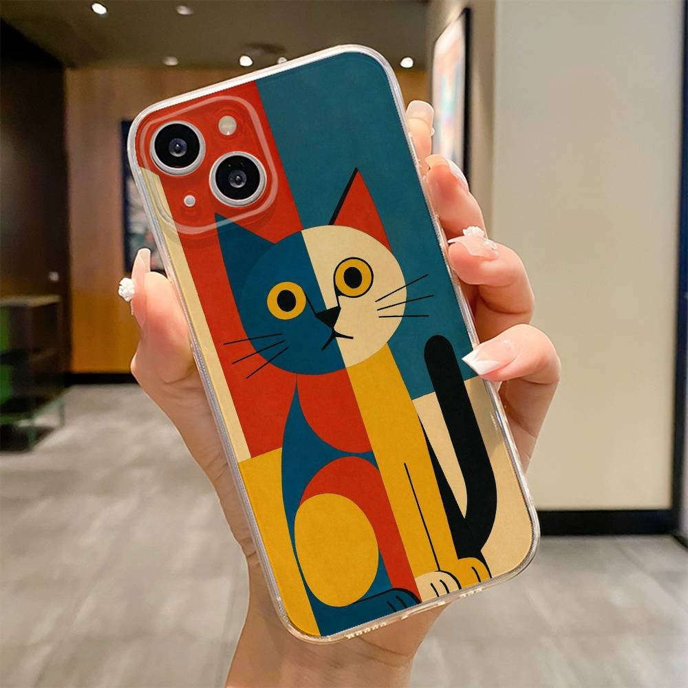 Geometric Bauhaus Phone Case For iPhone 17 16e 16 15 14 13 12 11mini Pro Max X XR XSMAX 8 7 Air Plus Soft Cover