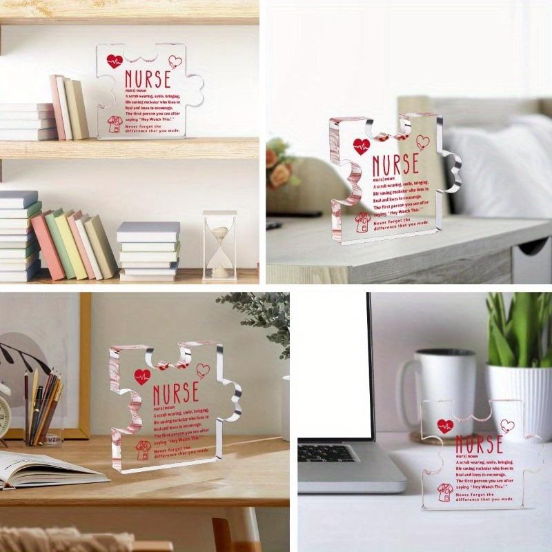 Irregular Nurse Appreciation Gift - Unique Acrylic Table Sign for Medical Professionals