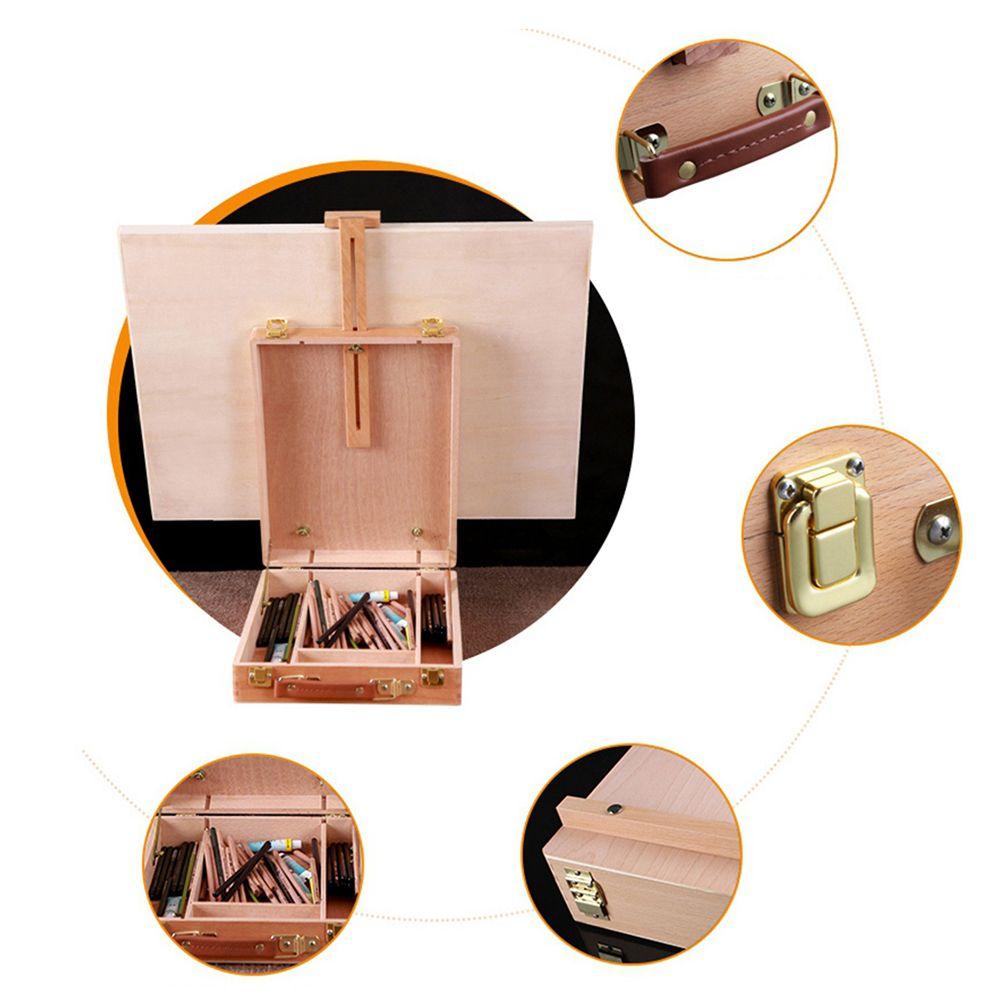 Wooden Beech Drawing Supplies Art Table Easel Sketch Box Painting Supplies Oil Paint