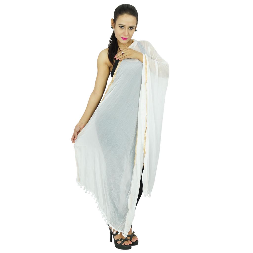 Шарфы из шифоновой смеси, женская одежда, палантин, накидка на шею, длинный подарок Dupatta для