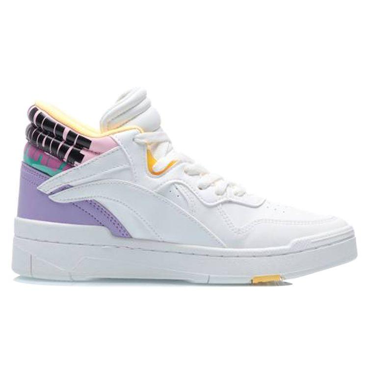 Кроссовки женские Li Ning Superwave Mid Casual High-Top белые фиолетовые AGCQ238-3