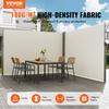 Retractable Side Awning, 79''x 236'' Outdoor Privacy Screen, 180g Polyester Water-proof Retractable Patio Screen, UV 30+ Room Divider Wind Screen for