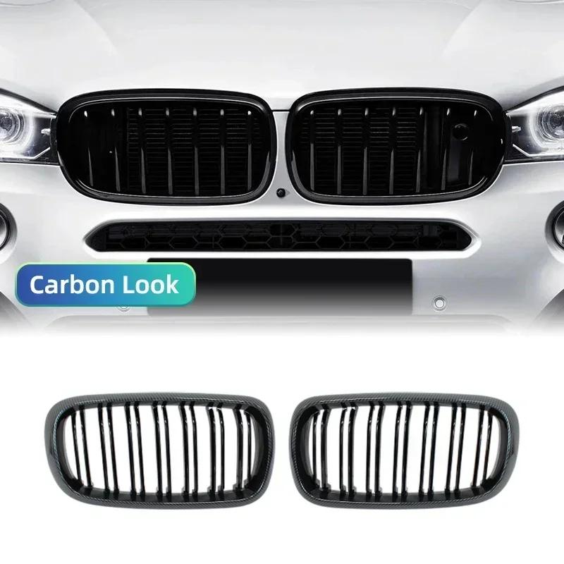 Glossy Black Front Kidney Sport Grill Grille Single Slat For BMW X5 F15 X6 F16 X5M F85 Mesh Replace Racing Grills