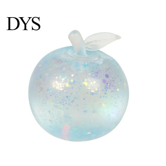 Decompression Toys for Study Maltose Glitter Apple Squeeze Stress Ball, Soft TPR Slow Rising Fidget Safe Kids Toy Anxiety Relief, Cute Fruit