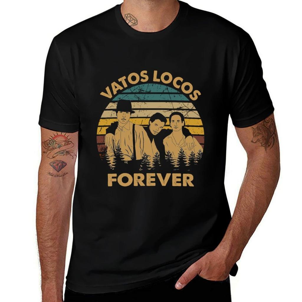 Vatos Locos Forever Vintage Blood In Films Blood Out Tshirt Plus Size Short Sleeve Tshirt