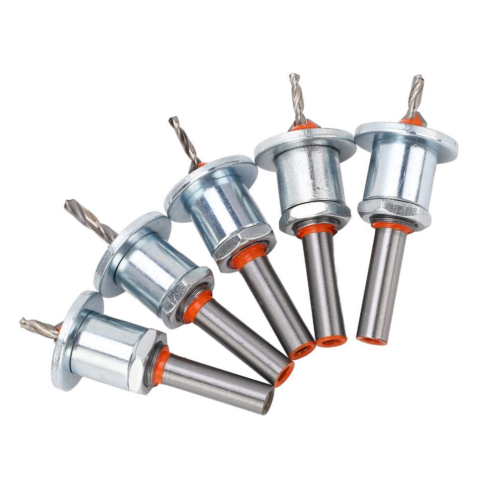 5pcs 90-Degree Angle Tapered Countersink Bit Carbide Tipped Self Tapping Screw Bit Hole Drilling