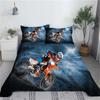 Cool Motorbike Sports Bed Sheet Set 3D Printed Motorcyclist Polyester Bed Flat Sheet With Pillowcase Bedding Bedspread 2/3pcs
