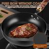 24/28CM Iron Skillet Without Coating Cooking Frying Pan Chinese Stir-Fry Pan Non-stick Cooking Skillet for Kitchen Utensils Tool