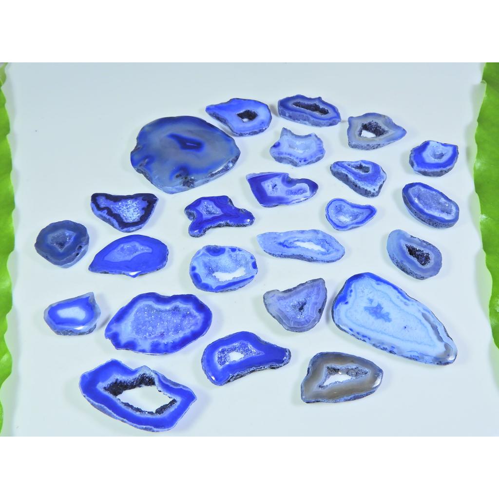 351Cts. Dyed Solar Druzy Agate Fancy Cabochon Loose Gemstone 25Pcs Lot A-393
