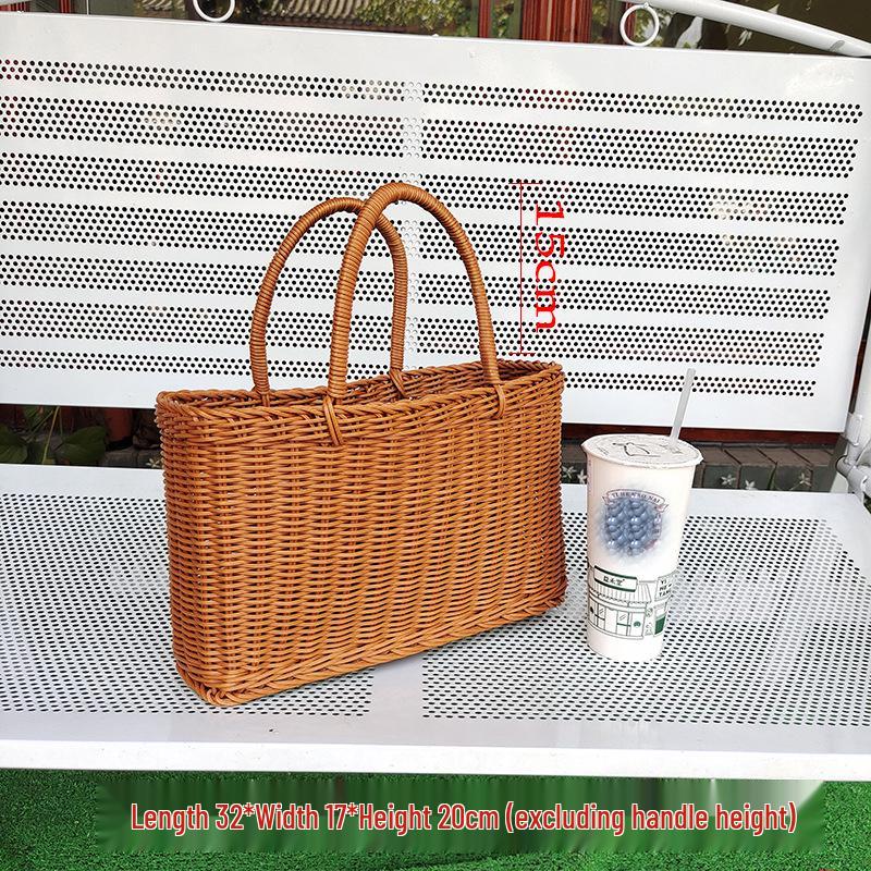 Плетеная сумка из ротанга - Фруктовая и Пикниковая корзина