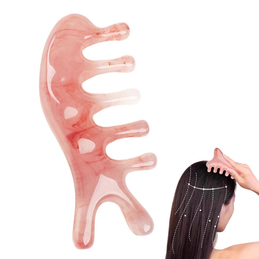 BOJIDO Массажный инструмент Гуа Ша для лица 1 смола для похудения лица и тела для и кожи головы Многофункциональный инструмент для ухода за красотой для более стройного лица и ухода за кожей Розовый